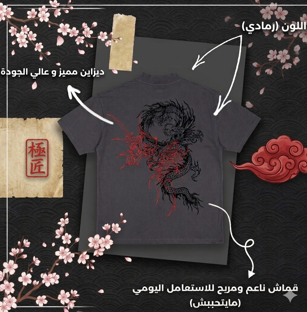 Crimson-Ryu Boxy Fit T-SHIRT